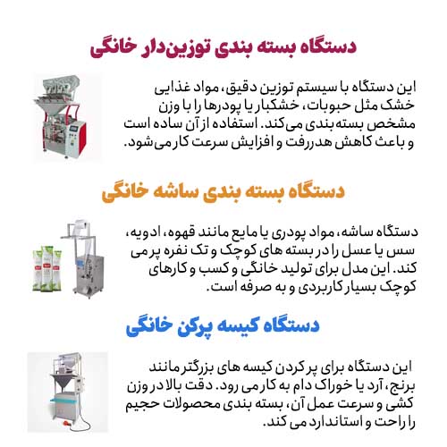 دستگاه های مناسب برای بسته بندی 